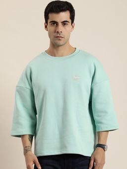 Difference of Opinion - Turquoise Blue Oversized Sweatshirt