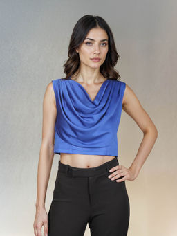 Fawn 24 - Blue Cobalt Drape Top