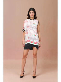 Fawn 24 - White Pastel Pink Kimono Top