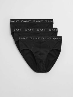 GANT - Mens Black Solid Low Rise Briefs (Pack of 3)