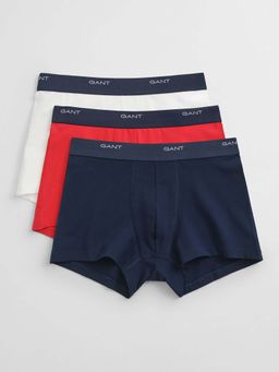 GANT - Mens Multicolor Solid Mid Rise Core Trunks (Pack of 3)