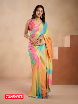 Gajra Gang - Rangeen Gypsy Multi-Color Gota Work Saree GGSAR38 (Free Size)