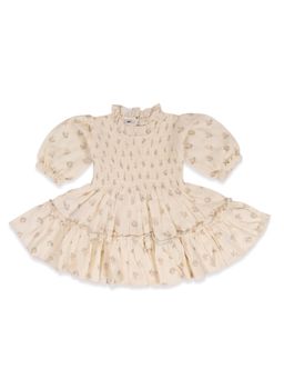 KOALA KIDZ - Cream Printed Dress