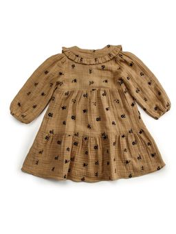 KOALA KIDZ - Khaki Embroidered Dress