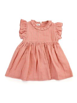 KOALA KIDZ - Coral Checks Dress