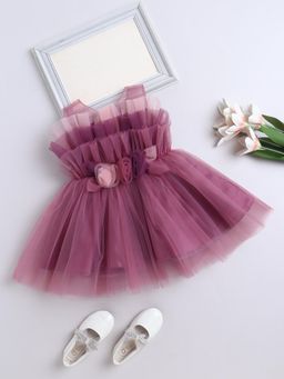 The Magic Wand - Mauve Solid Dress