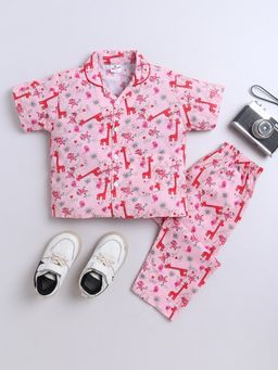 The Magic Wand - Pink Printed Shirt and Pyjama