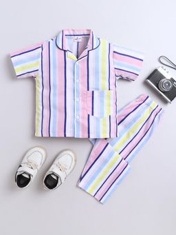 The Magic Wand - Multi-Color Stripes Shirt and Pyjama