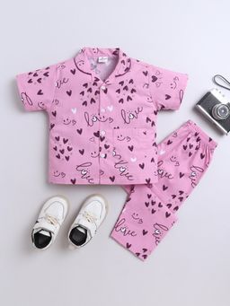The Magic Wand - Pink Printed Shirt and Pyjama