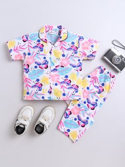 The Magic Wand - White Printed Shirt and Pyjama