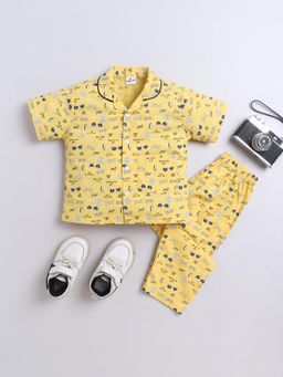 The Magic Wand - Yellow Printed Shirt and Pyjama
