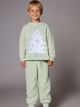 CHERRY CRUMBLE BY NITT HYMAN - Green Printed T-shirt and Joggers