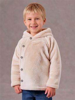 CHERRY CRUMBLE BY NITT HYMAN - Beige Textured Hoodie