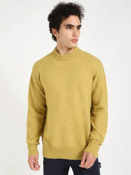 Calvin Klein - Woven Relaxed Fit Polyester Sweater-Yellow