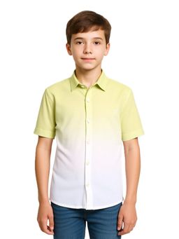 CAVIO - Yellow Boys Half Sleeves Ombre Solid Shirt