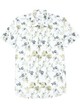CHARCHIT - Green Boys Half Sleeves All-Over Floral Printed Shirt