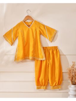 Little Panda - Girl's Sunshine Yellow Kurta and Salwar