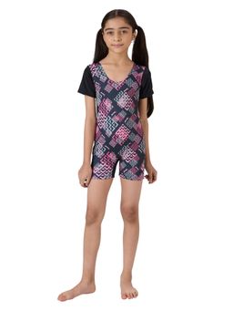 Black Panther - Grey Girls Stylish Swimsuit