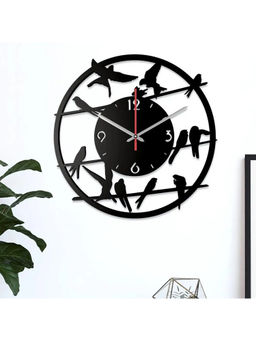 Dekorstation - Black Adler Engineered Wood Wall Clock