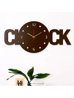 Dekorstation - Brown Carl Engineered Wood Wall Clock
