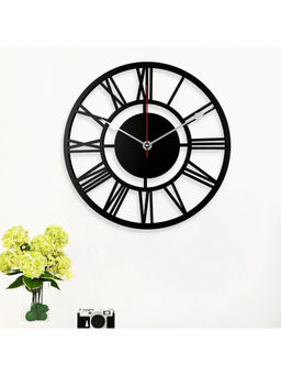 Dekorstation - Black Anselm Engineered Wood Wall Clock