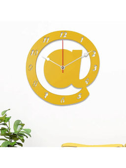 Dekorstation - Yellow Carmen Engineered Wood Wall Clock