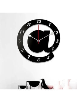 Dekorstation - Black Carmen Engineered Wood Wall Clock