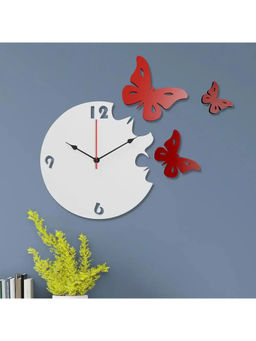 Dekorstation - White Manuel Engineered Wood Wall Clock