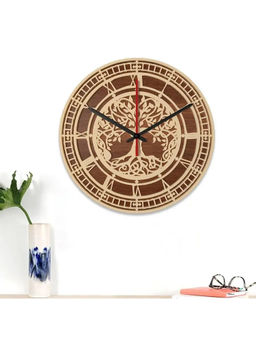 Dekorstation - Brown Abanoub Engineered Wood Wall Clock