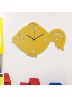 Dekorstation - Yellow Amunet Engineered Wood Wall Clock