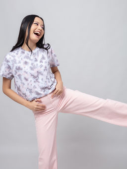 Twenty Dresses by Nykaa Fashion - Multicolor Tie And Dye Round Neck Casual Crop T Shirt