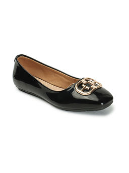 ELLE - Womens Black Color Solid Comfortable Party Wear Flats