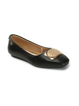 ELLE - Womens Black Color Solid Comfortable Party Wear Flats