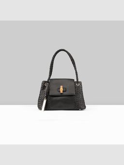 LODIS - Black Sondra Lather Satchel