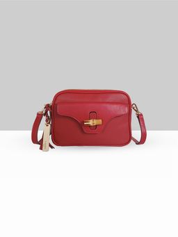 LODIS - Red Sondra Lather Sling and Cross Bags