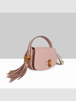 LODIS - Peach Sondra Top Handle Lather Sling and Cross Bags