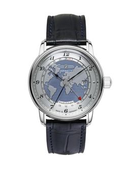 Zeppelin - Mens Watch Automatic with Gmt and Leather Strap (M)