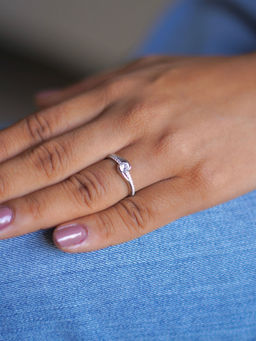 Tora - Promise Me 92.5 Silver Adjustable Ring for Women Promise Ring