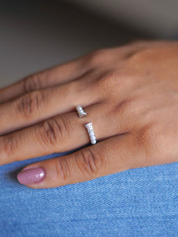 Tora - Pearl Knuckle and Finger Ring 92.5 Silver for Women