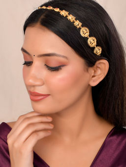 Silvermerc Designs - Women Red Brass Gold Plated Matha Pati