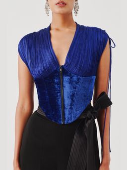 AROKA - Veronica Corset Blue Top