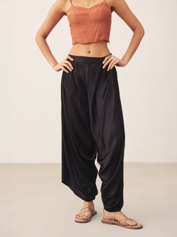 Ritu Kumar - Black Solid/Plain Pant
