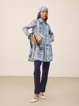 Ritu Kumar - Blue Abstract Printed Shirt