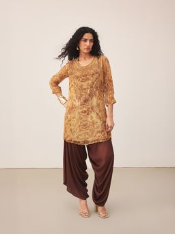 Ritu Kumar - Brown Floral Top