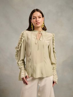 Style Island - Green Jade Viscose Top