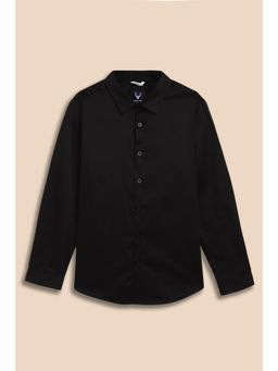 Allen Solly - Boys Black Solid Casual Shirt