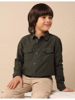 U.S. POLO ASSN. - Boys Regular Fit Solid Shirt