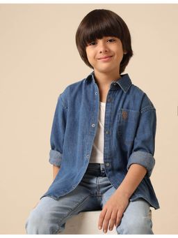 U.S. POLO ASSN. - Boys Solid Twill Shirt