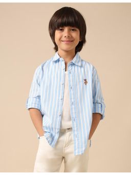 U.S. POLO ASSN. - Boys Vertical Striped Regular Fit Shirt