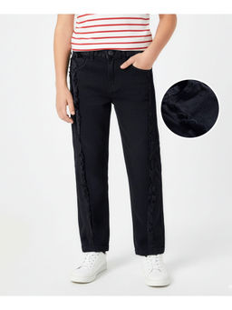 Arias by LARA DUTTA - Boys Black Cotton Washed Stretchable Jeans